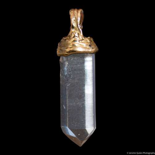 18K Gold Quartz Pendant