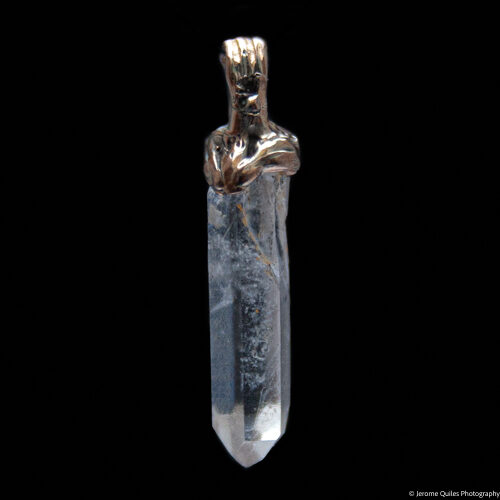 Pendentif Or Crystal de Roche