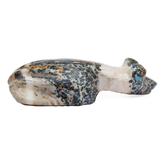 Fred Weekoty Ocean Jasper Frog Carving