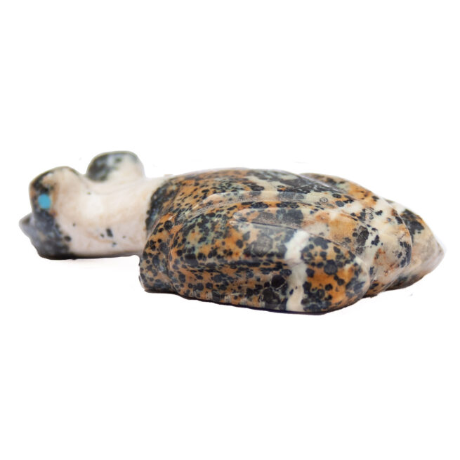 Fred Weekoty Ocean Jasper Frog Carving - Image 3