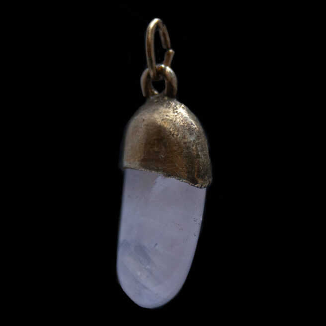 Gold Plate Rose Quartz Necklace - Image 2