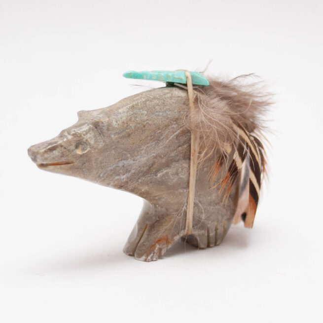 Ours Pierre Jaspe Turquoise Plumes – Image 7