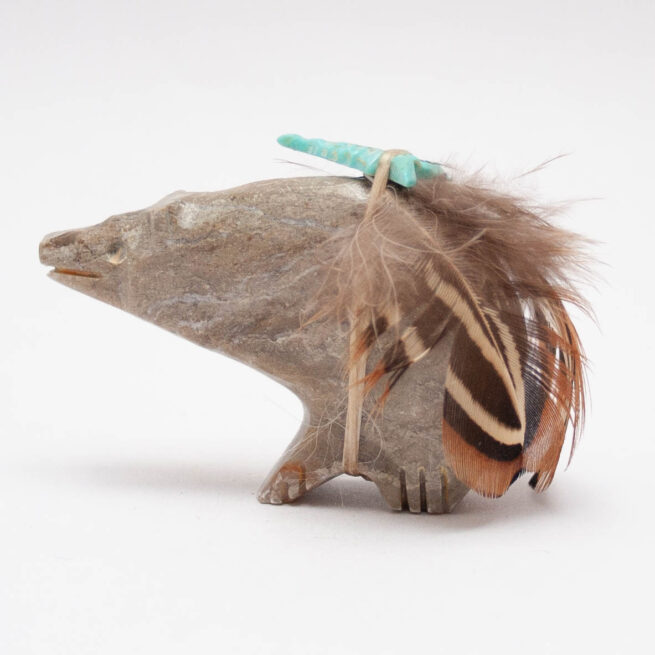 Ours Pierre Jaspe Turquoise Plumes – Image 6