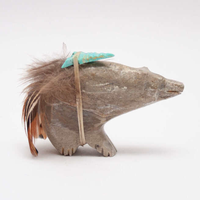 Ours Pierre Jaspe Turquoise Plumes – Image 3
