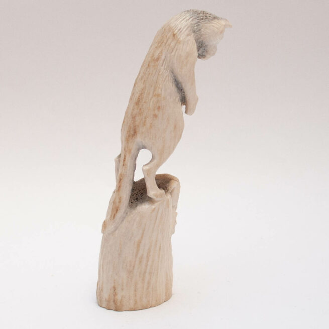 Pernell Leetee Deer Antler Mountain Lion Carving - Image 7