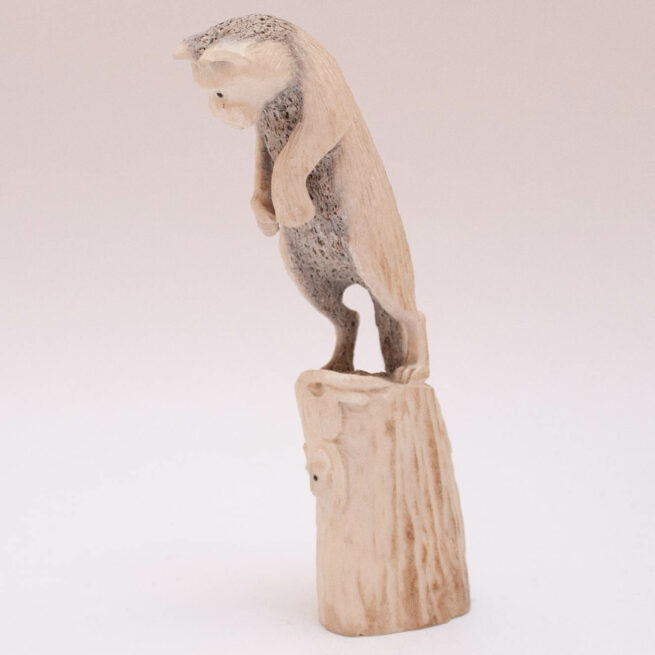 Pernell Leetee Deer Antler Mountain Lion Carving - Image 3