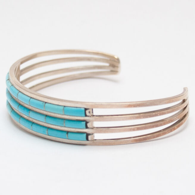 Channel Inlay Turquoise Bracelet - Image 3