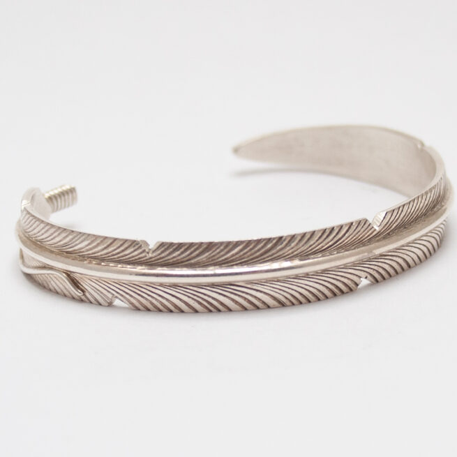 Bracelet Plume Argent Sterling – Image 2