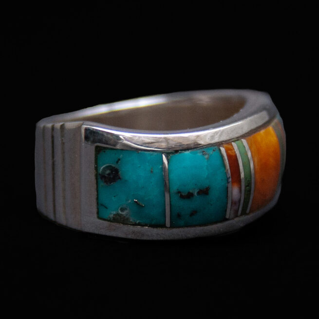 Kenneth Bitsie Turquoise Spondylus Ring