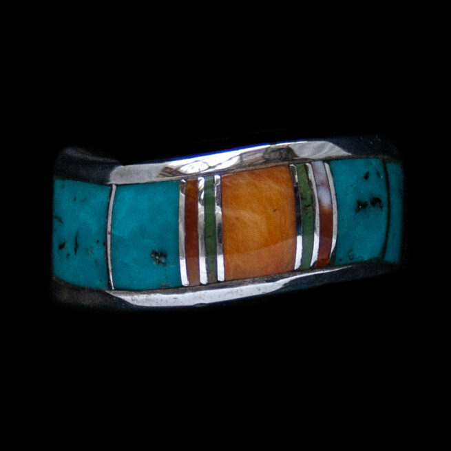 Kenneth Bitsie Turquoise Spondylus Ring - Image 2