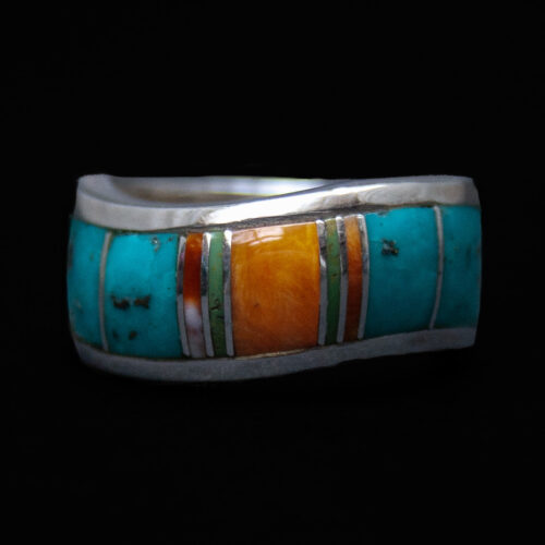 Kenneth Bitsie Turquoise Spondylus Ring