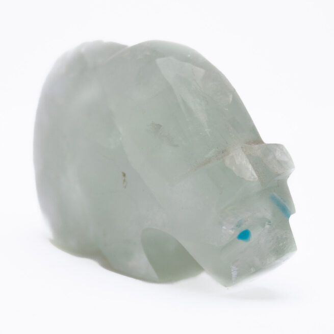 Native American Zuni Fluorite Bear Carving - Image 3