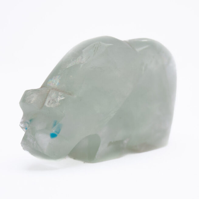 Native American Zuni Fluorite Bear Carving - Image 4