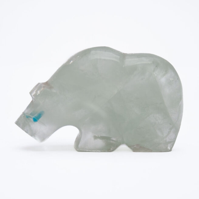 Native American Zuni Fluorite Bear Carving