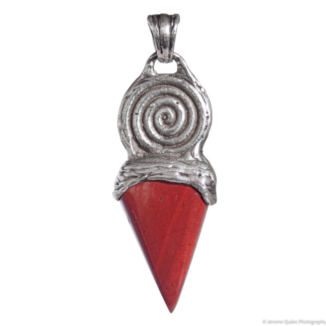 Triangular Red Jasper Pendant