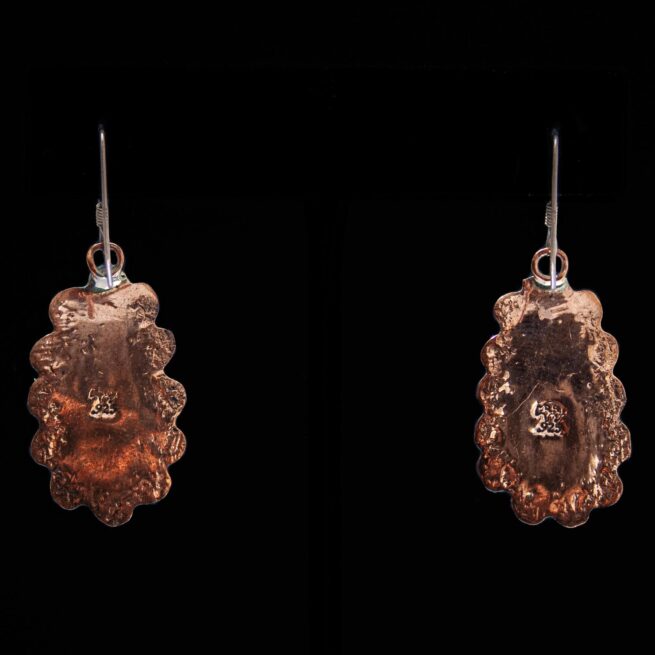 Boucles d'Oreilles Cuivre Azurite Malachite – Image 3