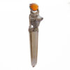 Carnelian Smoky Quartz Wolf Pendant - Image 2