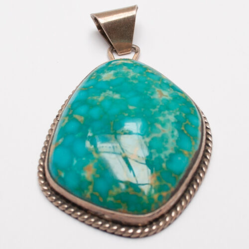 Jerry N Platero Green Turquoise Pendant