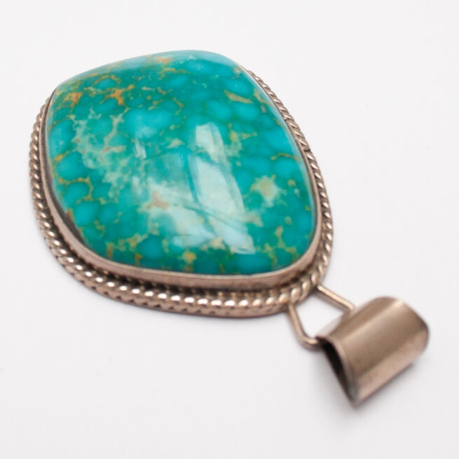 Jerry N Platero Green Turquoise Pendant - Image 4