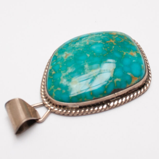 Jerry N Platero Green Turquoise Pendant - Image 3