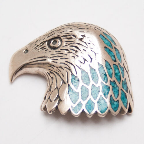 Silver Eagle Head Pendant