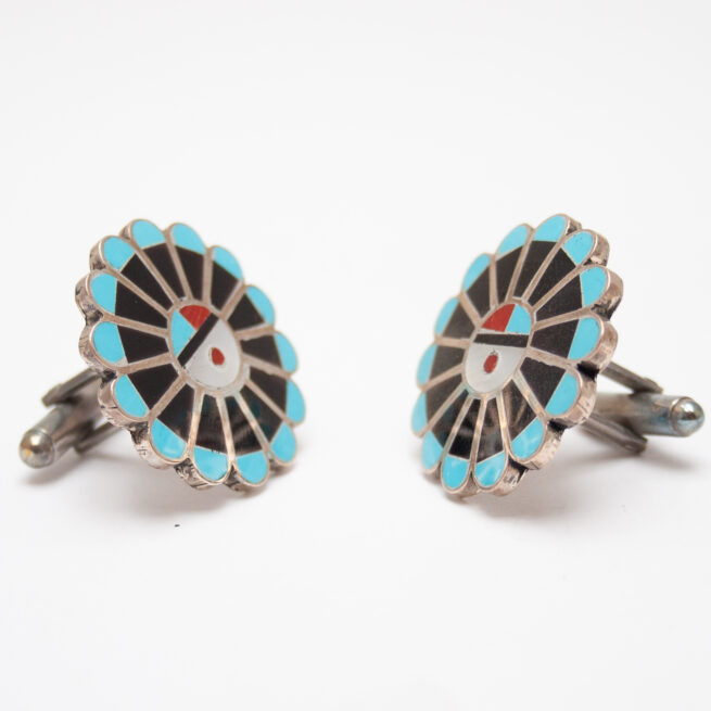 Boutons de Manchettes Bleus Noirs – Image 3