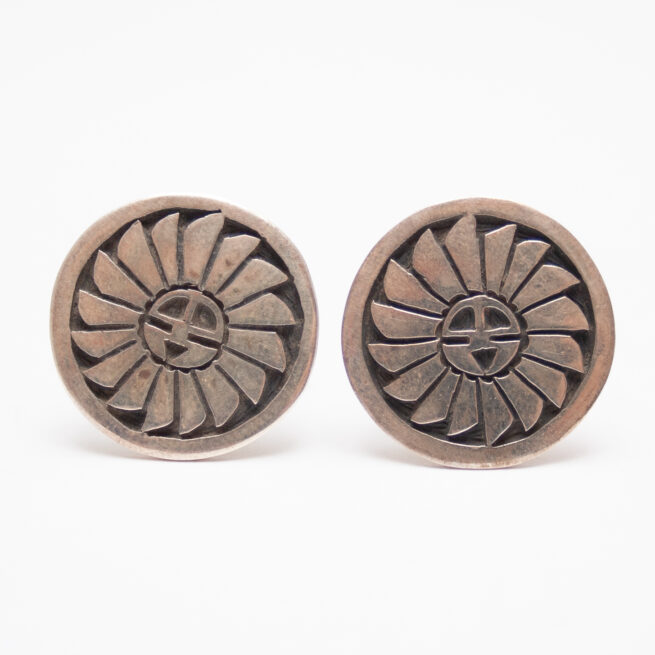 Cyrus Josytewa Silver Sun Cufflinks - Image 2