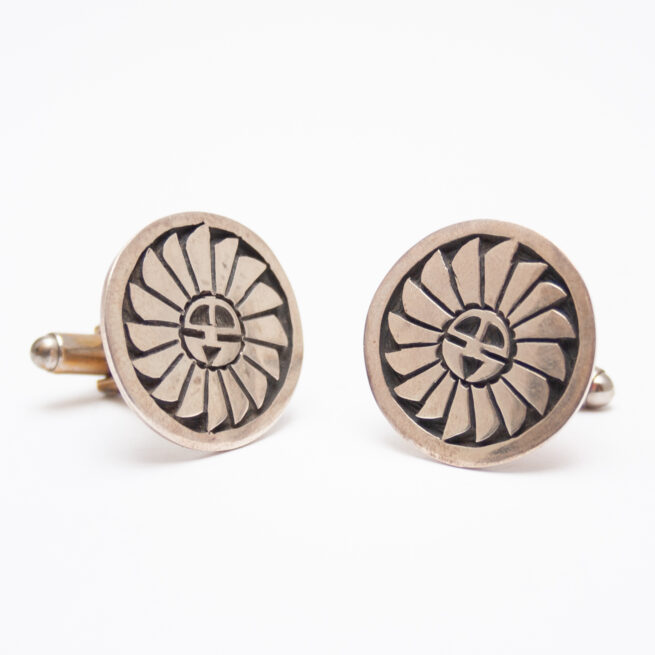Cyrus Josytewa Silver Sun Cufflinks - Image 3