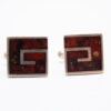 Boutons de Manchettes Carrés Ambre – Image 2