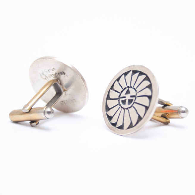 Cyrus Josytewa Silver Sun Cufflinks