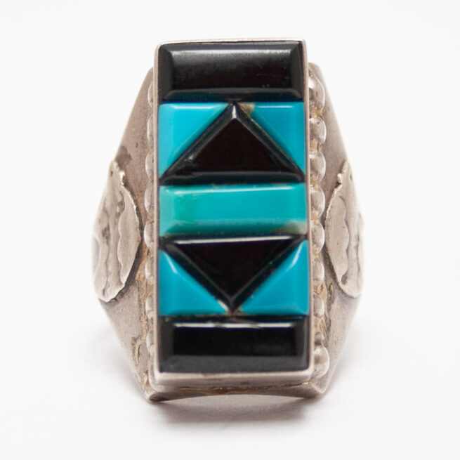 Bague Homme Turquoise Jais