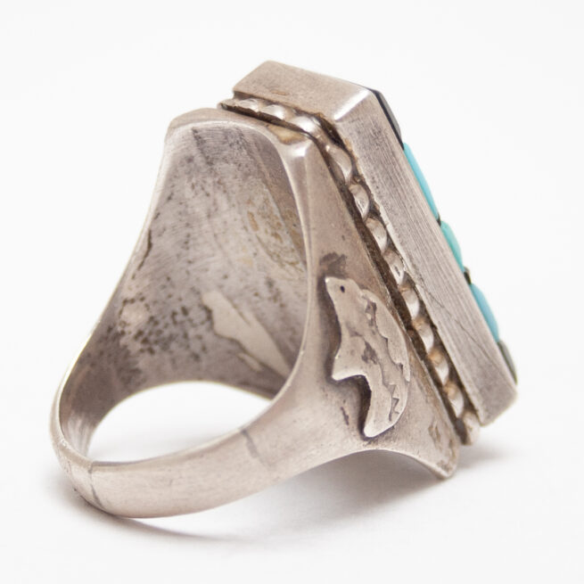Bague Homme Turquoise Jais – Image 5