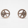 Peace Symbol Silver Studs