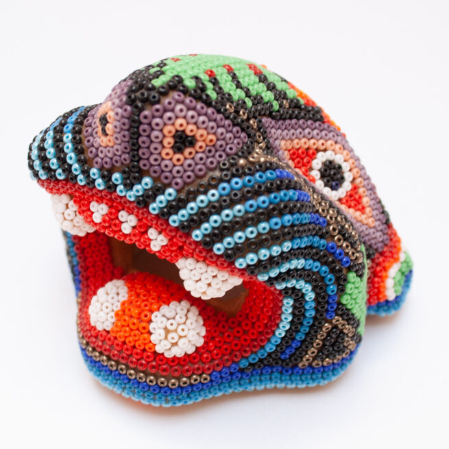 Petite Tête Jaguar Art Huichol – Image 9
