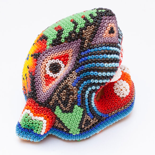 Petite Tête Jaguar Art Huichol – Image 3