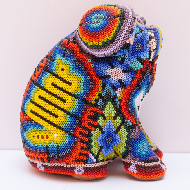Sculpture Cochon Art Huichol – Image 3