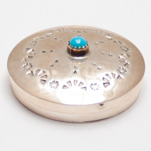 Silver Turquoise Snuff Box