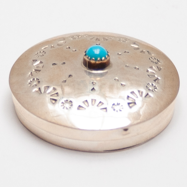 Silver Turquoise Snuff Box
