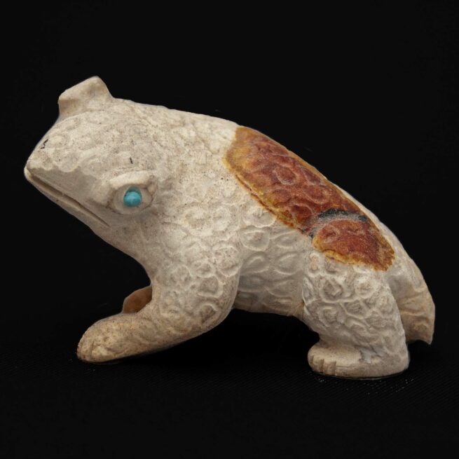 Karen Zunie Jasper Frog Carving