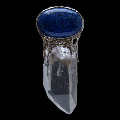 Lapis Lazuli Clear Quartz Pendant