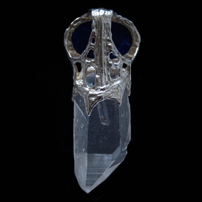Lapis Lazuli Clear Quartz Pendant - Image 3