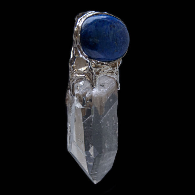 Lapis Lazuli Clear Quartz Pendant - Image 2