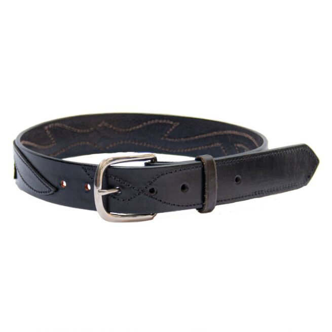 Plain Black Leather Belt