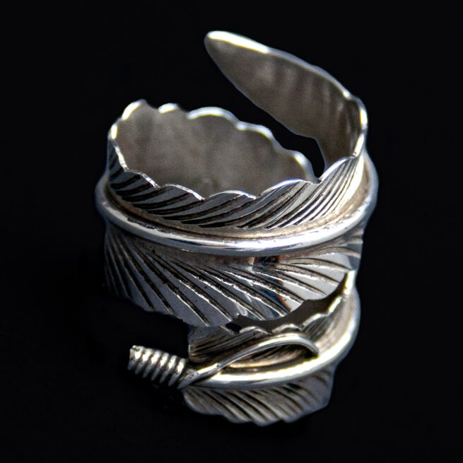 Silver Feather Wraparound Ring - Image 2