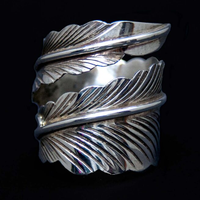 Silver Feather Wraparound Ring