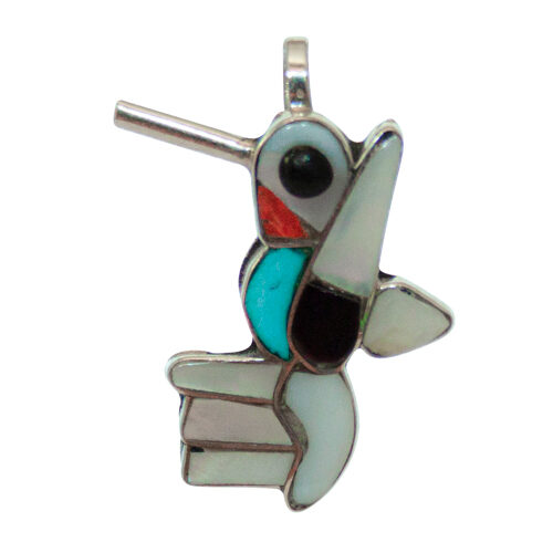 Small Hummingbird Zuni Pendant