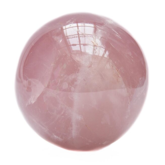 Small Rose Quartz Crystal Ball - Image 2