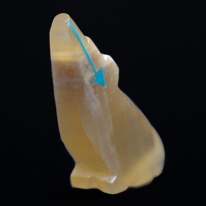 Sculpture Coyote Fluorine Jaune – Image 3