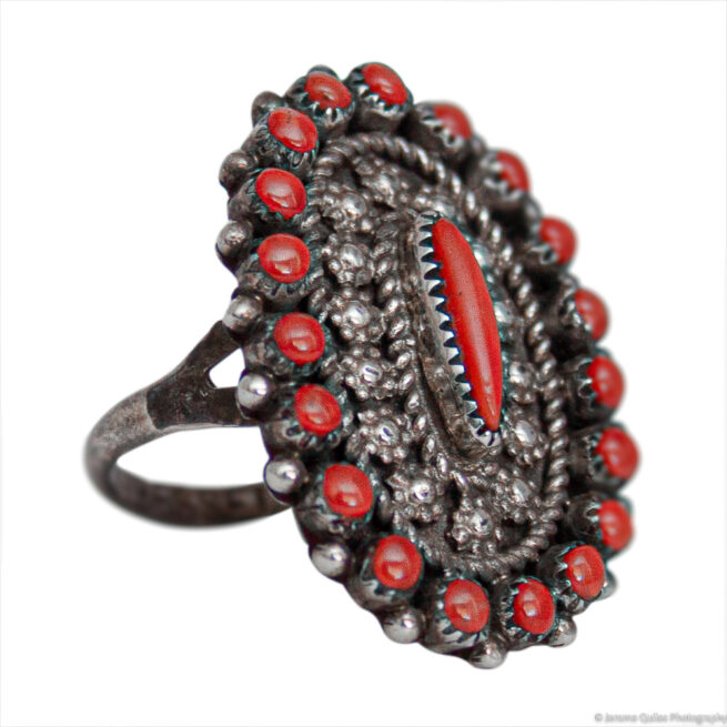 Zuni Coral Ring - Image 2