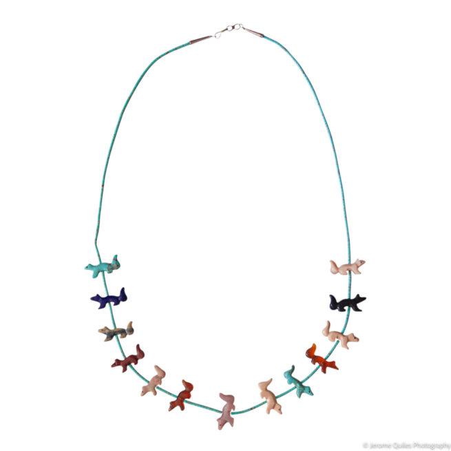 Zuni Wolf Talisman Necklace